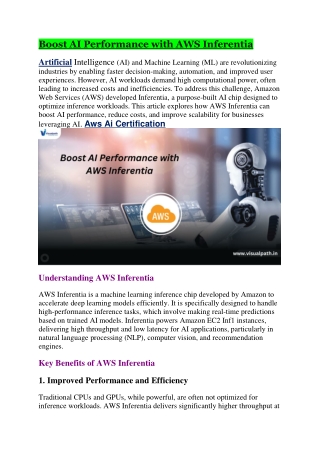boost ai performance with aws inferentia