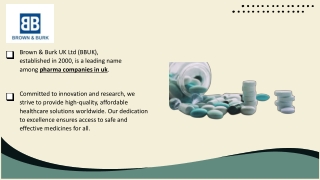 Generic Pharmaceutical Company In UK | Pharma Company in UK