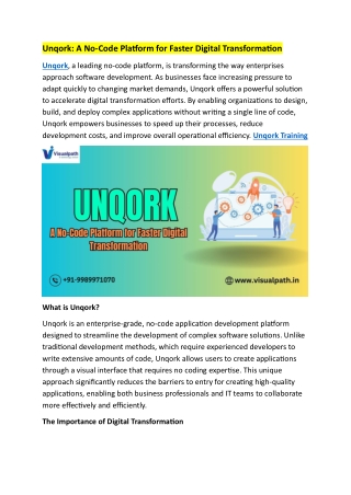 unqork a no code platform for faster digital