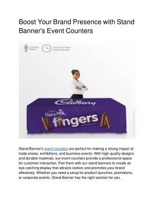 Boost Your Brand Presence with Stand Banner's Event Counters