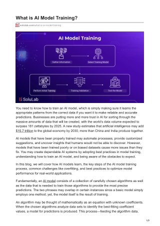 What is AI Model Training