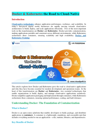 docker kubernetes the road to cloud native