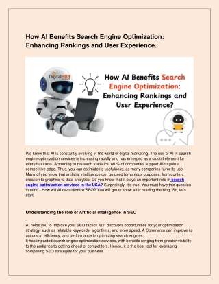 how ai benefits search engine optimization