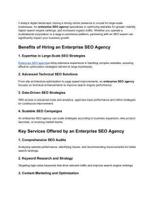 enterprise seo agency