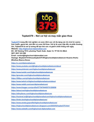 Topbet379 – Nơi cơ hội và may mắn giao thoa