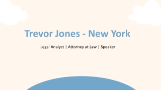 Trevor Jones - New York - A Courageous Pioneer