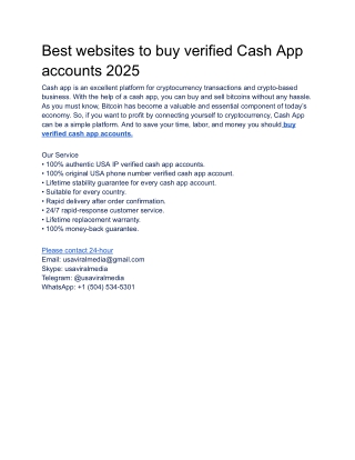 Top 7.5 Sites To Buy Verified Cash App Accounts In This ...