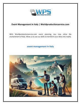 event management in italy worldproductionservice