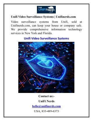 unifi video surveillance systems unifinerds com