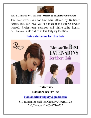 Hair Extensions for Thin Hair Volume & Thickness Guaranteed
