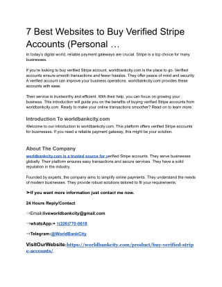 7 Best Websites to Buy Verified Stripe Accounts (Personal …
