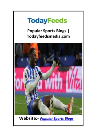 Popular Sports Blogs  Todayfeedsmedia.com