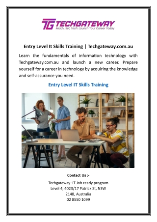 entry level it skills training techgateway com au
