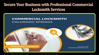 Secure Your Business with Professional Commercial Locksmith Services