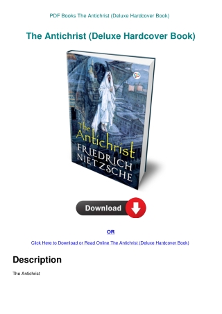 PDF Books The Antichrist (Deluxe Hardcover Book)