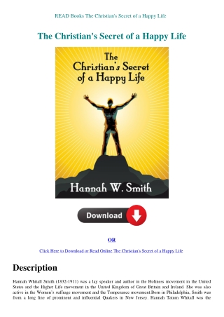 READ Books The Christian's Secret of a Happy Life