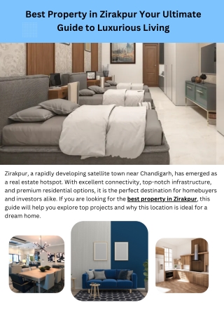 Best Property in Zirakpur Your Ultimate Guide to Luxurious Living