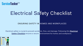 electrical safety checklist