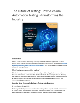 the future of testing how selenium automation