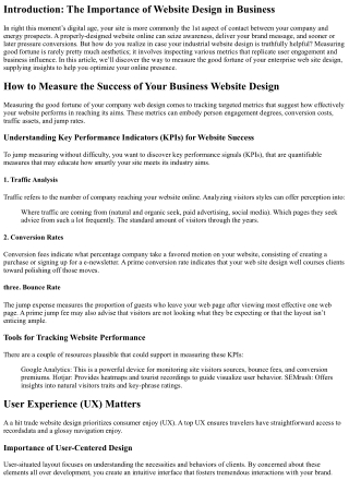introduction the importance of website design