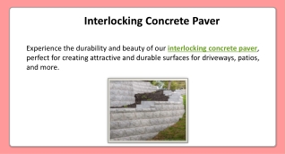 Interlocking Concrete Paver