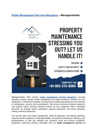 Estate Management Services Bangalore – Managemiestate (1)