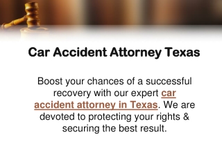 Car Accident Attorney Texas