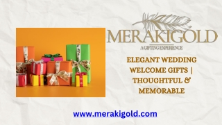 Elegant Wedding Welcome Gifts  Thoughtful & Memorable