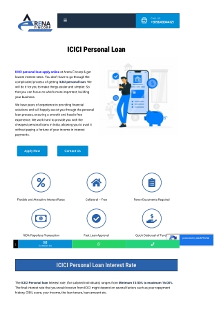 icici personal emi calculator
