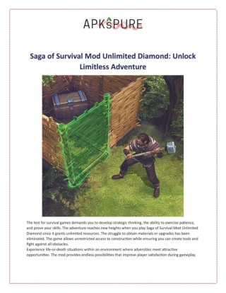 Saga of Survival Mod Unlimited Diamond: Unlock Limitless Adventure