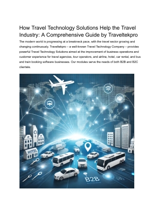 How Travel Technology Solutions Help the Travel Industry_ A Comprehensive Guide by Traveltekpro (1)