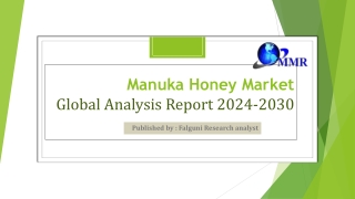 Manuka Honey Market : Global Industry Analysis and Forecast 2024-2030