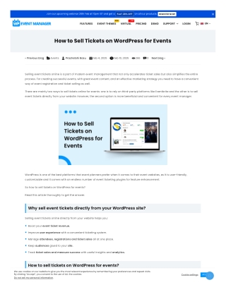 How to Sell Tickets on WordPress for Events