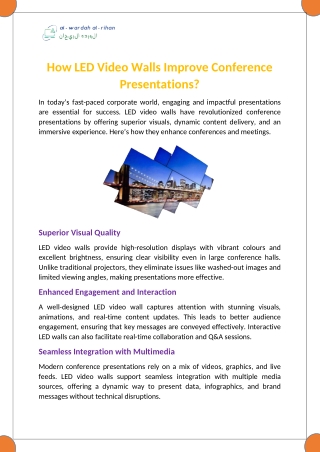 How LED Video Walls Improve Conference Presentations?
