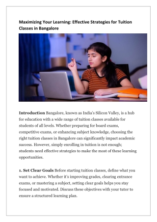 maximizing your learning effective strategies