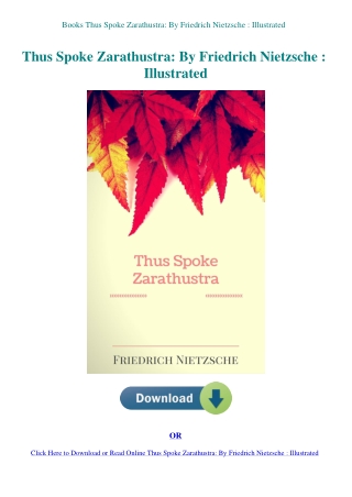 Books Thus Spoke Zarathustra By Friedrich Nietzsche  Illustrated