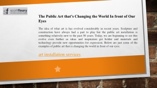 Stunning art installation services for captivating spaces