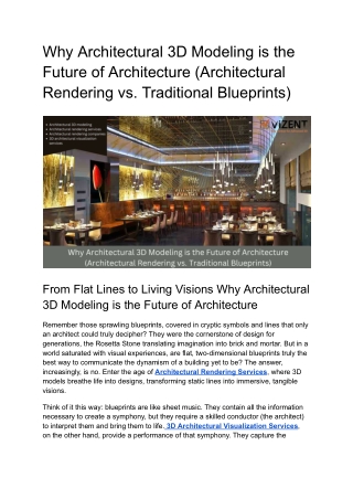why architectural 3d modeling is the future