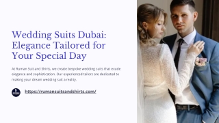 Stylish Tuxedo Suits in Dubai – Perfect Fit for Every Occasion | Ruman Suits and