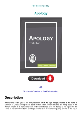 PDF Books Apology