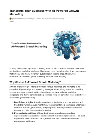 Transform Your Business with AI-Powered Growth Marketing