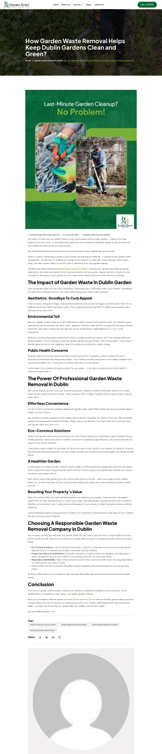 How Garden Waste Removal Helps Keep Dublin Gardens Clean and Green?