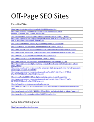 Off Page Sites