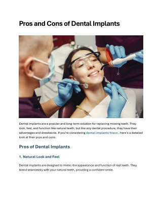 pros and cons of dental implants
