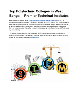 top polytechnic colleges in west bengal premier