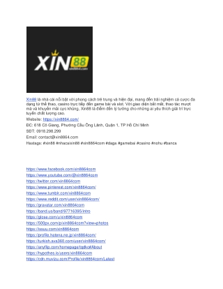 xin88 l nh c i n i b t v i phong c ch tr trung