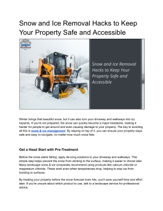 snow and ice removal hacks to keep your property