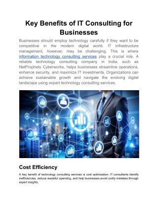 Key Benefits of IT Consulting for Businesses