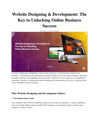 Website Designing & Development