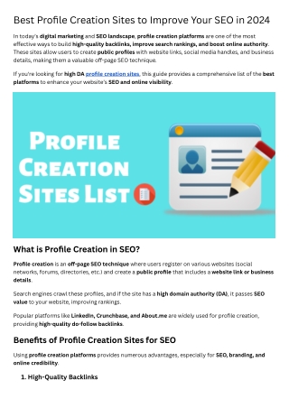 best profile creation sites to improve your